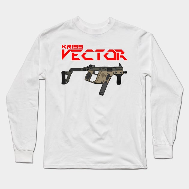 Kriss Vector Long Sleeve T-Shirt by Aim For The Face